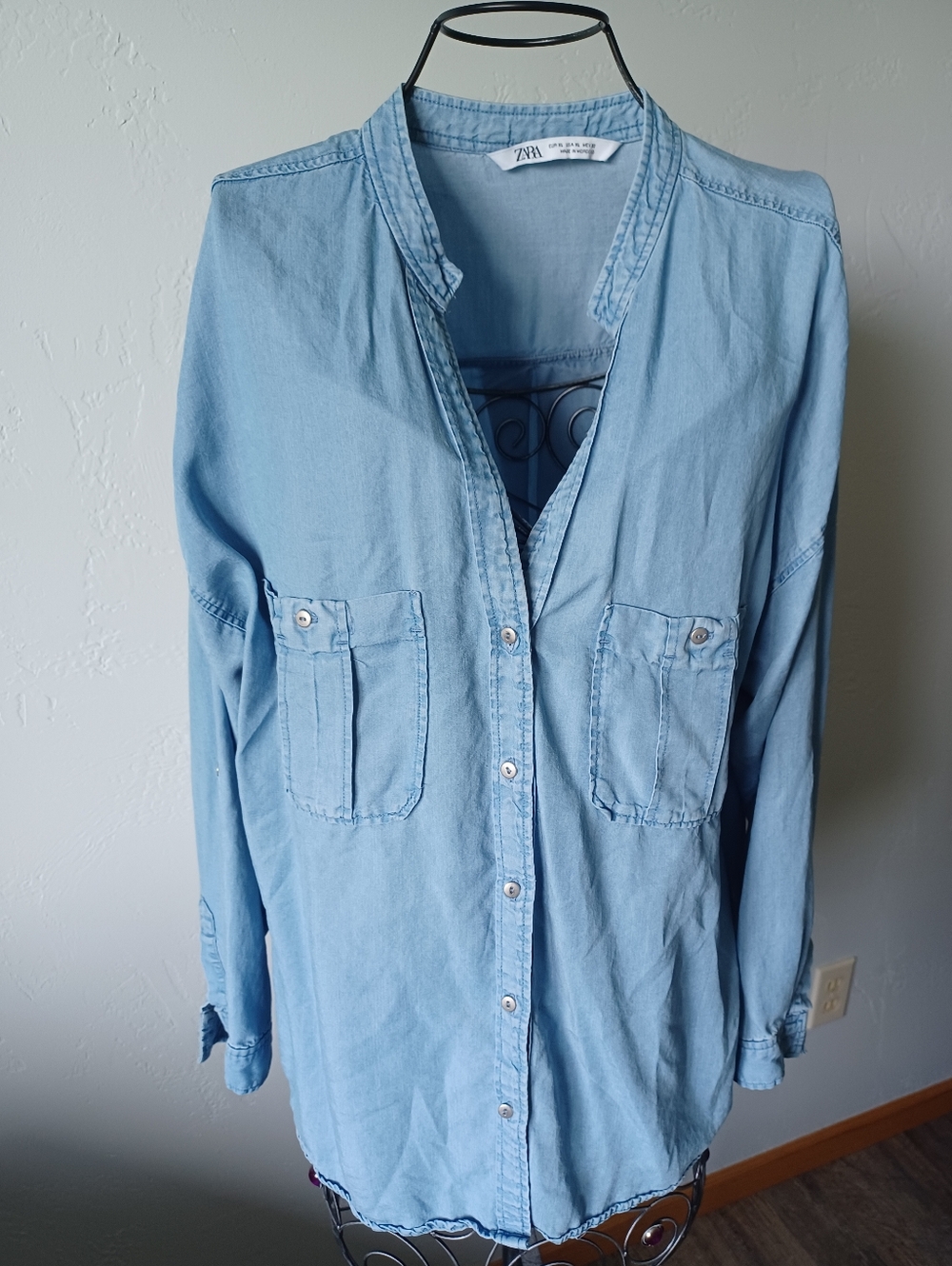 ZARA Lightweight Denim Chambray Shirt